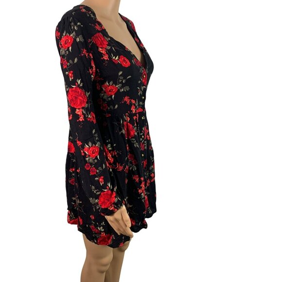 🟣🟣🟣 J FOR JUSTIFY Women's Size Medium Floral 3/4 Sleeve Shift Dress - Picture 4 of 9